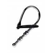 Серебристый уретральный плаг-бусины TOYFA Metal с мягким фиксириющим кольцом - ToyFa - купить с доставкой в Уфе