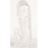 Прозрачная гелевая насадка с клиторальным отростком - 13 см. - Toyfa Basic - в Уфе купить с доставкой