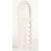 Прозрачная закрытая гелевая насадка - 13,5 см. - Toyfa Basic - в Уфе купить с доставкой