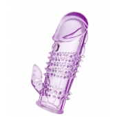 Фиолетовая насадка с коготком и шипами - 13 см. - Toyfa Basic - в Уфе купить с доставкой