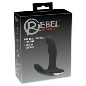 Черный вибромассажер простаты с функцией римминга Plug with Perineum Stimulator - 16,6 см. - Orion - в Уфе купить с доставкой