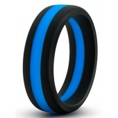 Черно-синее эрекционное кольцо Silicone Go Pro Cock Ring - Blush Novelties - в Уфе купить с доставкой