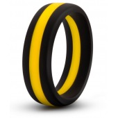 Черно-желтое силиконовое эрекционное кольцо Silicone Go Pro Cock Ring - Blush Novelties - в Уфе купить с доставкой