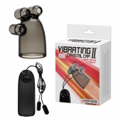 Дымчатая насадка-мастурбатор с вибрацией Vibrating Crystal Cap II - Baile - в Уфе купить с доставкой
