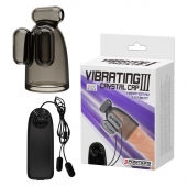 Дымчатая насадка-мастурбатор с вибрацией Vibrating Crystal Cap III - Baile - в Уфе купить с доставкой
