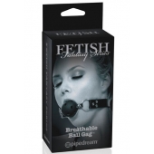 Черный кляп с дырочками Breathable Ball Gag - Pipedream - купить с доставкой в Уфе