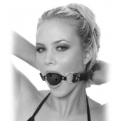 Черный кляп с дырочками Breathable Ball Gag - Pipedream - купить с доставкой в Уфе
