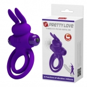 Фиолетовое эрекционное кольцо с вибростимуляцией клитора Vibrant Penis Ring III - Baile - в Уфе купить с доставкой