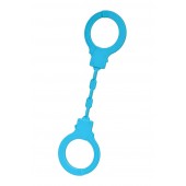 Голубые силиконовые наручники A-Toys без ключа - A-toys - купить с доставкой в Уфе