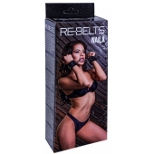 Черные кожаные наручники Naila - Rebelts - купить с доставкой в Уфе