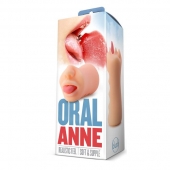 Телесный мастурбатор-ротик с язычком Oral Anne - Blush Novelties - в Уфе купить с доставкой