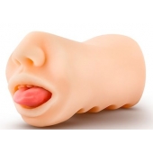 Телесный мастурбатор-ротик с язычком Oral Anne - Blush Novelties - в Уфе купить с доставкой