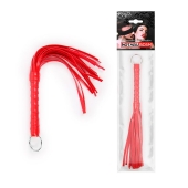 Красная плеть с рукоятью в оплетке - 28 см. - Notabu - купить с доставкой в Уфе Красная плеть с рукоятью в оплетке - 28 см. - Notabu - купить с доставкой в Уфе