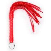 Красная плеть с рукоятью в оплетке - 28 см. - Notabu - купить с доставкой в Уфе Красная плеть с рукоятью в оплетке - 28 см. - Notabu - купить с доставкой в Уфе