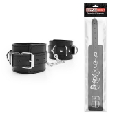 Черные оковы на регулируемых ремешках с цепочкой - Notabu - купить с доставкой в Уфе