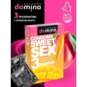 Презервативы для орального секса DOMINO Sweet Sex с ароматом манго - 3 шт. - Domino - купить с доставкой в Уфе