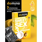 Презервативы для орального секса DOMINO Sweet Sex с ароматом тропических фруктов - 3 шт. - Domino - купить с доставкой в Уфе