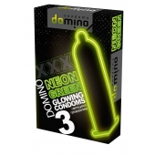 Презервативы DOMINO Neon Green со светящимся в темноте кончиком - 3 шт. - Domino - купить с доставкой в Уфе