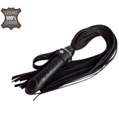 Черная плеть  Ковбой  с ручкой-фаллосом - 55 см. - Sitabella - купить с доставкой в Уфе