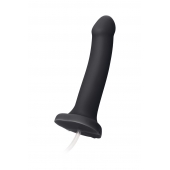 Черный фаллос с имитацией эякуляции Silicon Cum Dildo L - 19,6 см. - Strap-on-me - купить с доставкой в Уфе