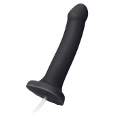 Черный фаллос с имитацией эякуляции Silicon Cum Dildo L - 19,6 см. - Strap-on-me - купить с доставкой в Уфе