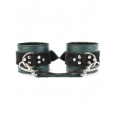 Изумрудные наручники Ladys Arsenal на карабинах - БДСМ Арсенал - купить с доставкой в Уфе