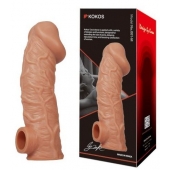 Телесная насадка на фаллос с фиксацией мошонки EXTREME SLEEVE - 15,6 см. - KOKOS - в Уфе купить с доставкой