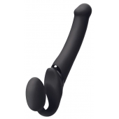 Черный безремневой вибрострапон Silicone Bendable Strap-On M - Strap-on-me купить в Уфе с доставкой в Orgasmix.ru Черный безремневой вибрострапон Silicone Bendable Strap-On M - Strap-on-me - купить с доставкой в Уфе