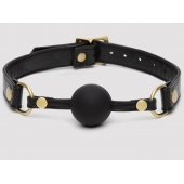 Черный кляп-шар Bound to You Faux Leather Ball Gag - Fifty Shades of Grey - купить с доставкой в Уфе