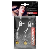 Оригинальные зажимы на соски с желтыми шариками - Notabu - купить с доставкой в Уфе