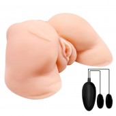 Телесная вибровагина Julie с 2 рабочими отверстиями - Baile - в Уфе купить с доставкой