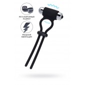 Черное эрекционное лассо на пенис Jat - A-toys - в Уфе купить с доставкой