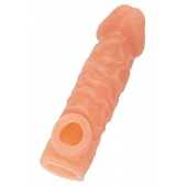 Телесная закрытая насадка с шершавой головкой Cock Sleeve Size M - 15,6 см. - KOKOS - в Уфе купить с доставкой
