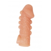 Телесная закрытая насадка с шишечками Cock Sleeve Size M - 15,6 см. - KOKOS - в Уфе купить с доставкой