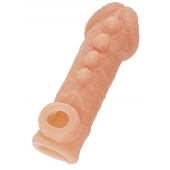 Телесная закрытая насадка с шишечками Cock Sleeve Size M - 15,6 см. - KOKOS - в Уфе купить с доставкой