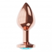 Пробка цвета розового золота с малиновым кристаллом Diamond Topaz Shine L - 8,3 см. - Lola Games - купить с доставкой в Уфе