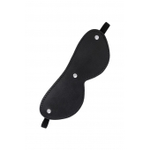 Черная кожаная маска Anonymo с мягким подкладом - ToyFa - купить с доставкой в Уфе