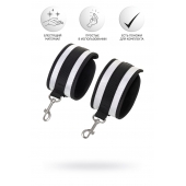 Серебристо-черные наручники Anonymo - ToyFa - купить с доставкой в Уфе