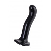Черный стимулятор для пар P G-Spot Dildo Size M - 18 см. - Strap-on-me - в Уфе купить с доставкой