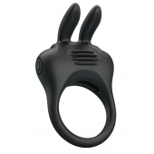 Черное эрекционное кольцо с вибрацией Davion - Baile - в Уфе купить с доставкой