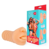 Телесный мастурбатор-ротик с высунутым язычком - Bior toys - в Уфе купить с доставкой