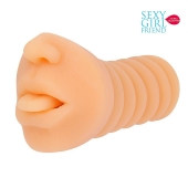 Телесный мастурбатор-ротик с высунутым язычком - Bior toys - в Уфе купить с доставкой
