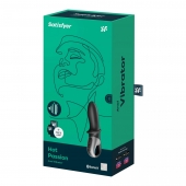 Черный анальный вибратор Hot Passion с функцией нагрева - Satisfyer - в Уфе купить с доставкой