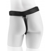 Страпон с телесной насадкой 7  Uncut with Strap on Harness - 18 см. - Pipedream - купить с доставкой в Уфе