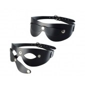 Черная кожаная маска  Новичок - Sitabella - купить с доставкой в Уфе