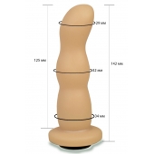 Телесная рельефная насадка Harness - 14,2 см. - LOVETOY (А-Полимер) - купить с доставкой в Уфе