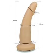 Телесная гладкая насадка Harness - 14,7 см. - LOVETOY (А-Полимер) - купить с доставкой в Уфе