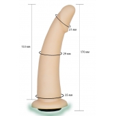 Телесная гладкая насадка-фаллоимитатор Harness - 17 см. - LOVETOY (А-Полимер) - купить с доставкой в Уфе