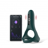 Изумрудное виброкольцо Magic Motion Rise с подхватом мошонки - Magic Motion - в Уфе купить с доставкой