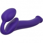 Фиолетовый безремневой страпон Silicone Bendable Strap-On - size M - Strap-on-me - купить с доставкой в Уфе